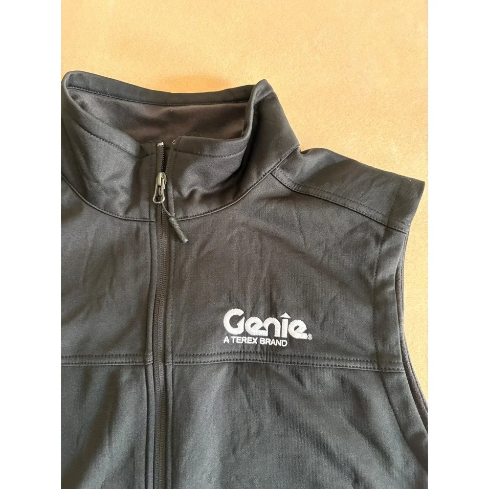 The North Face Mens WindWall Softshell Vest Black Genie Logo Size Medium